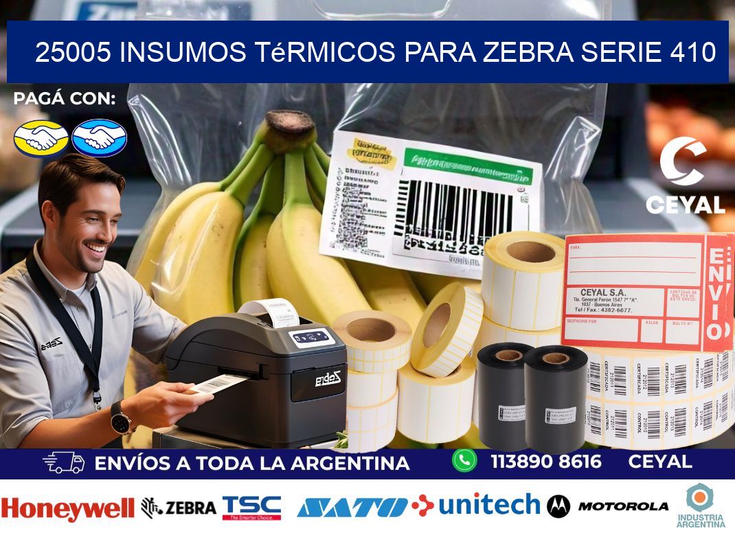 25005 insumos térmicos para zebra serie 410