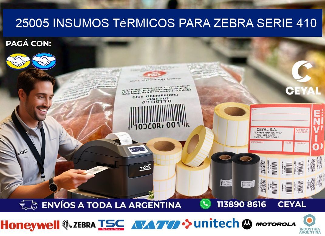 25005 insumos térmicos para zebra serie 410