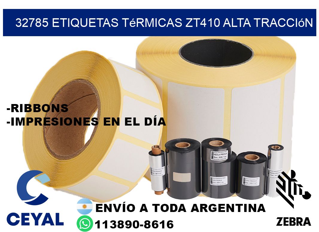 32785 etiquetas térmicas zt410 alta tracción