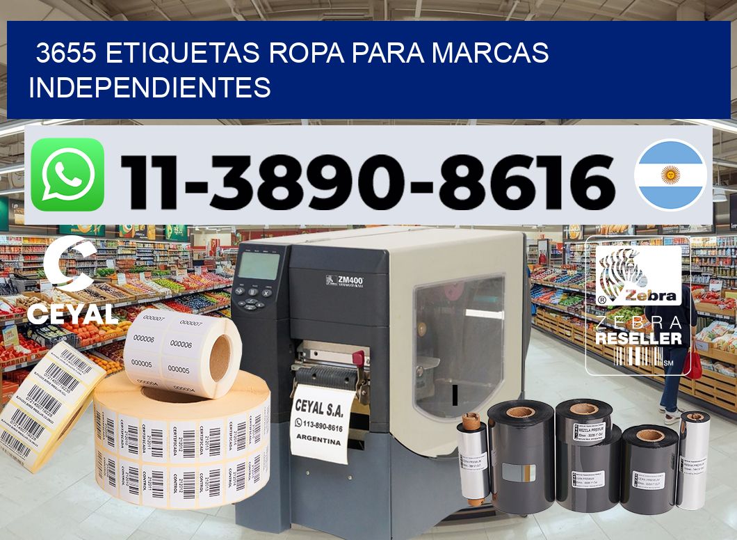 3655 Etiquetas ropa para marcas independientes