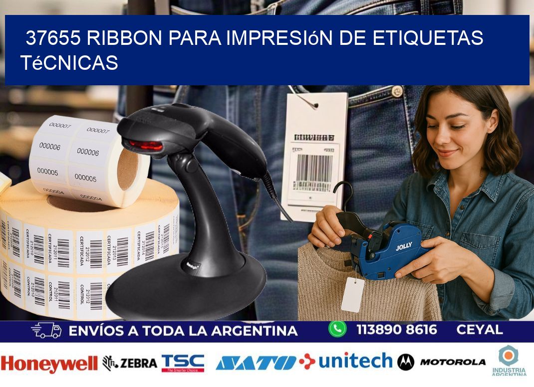 37655 ribbon para impresión de etiquetas técnicas