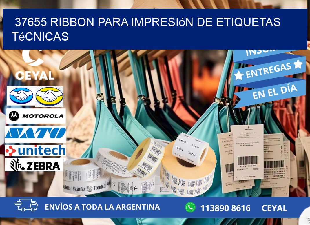 37655 ribbon para impresión de etiquetas técnicas