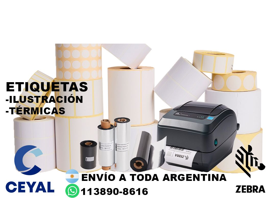 38795 ribbon profesional para zebra zd500 etiquetas