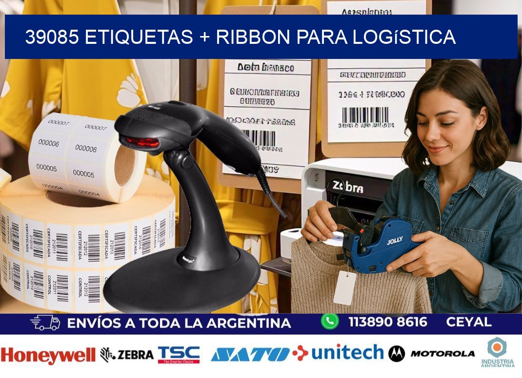 39085 etiquetas + ribbon para logística