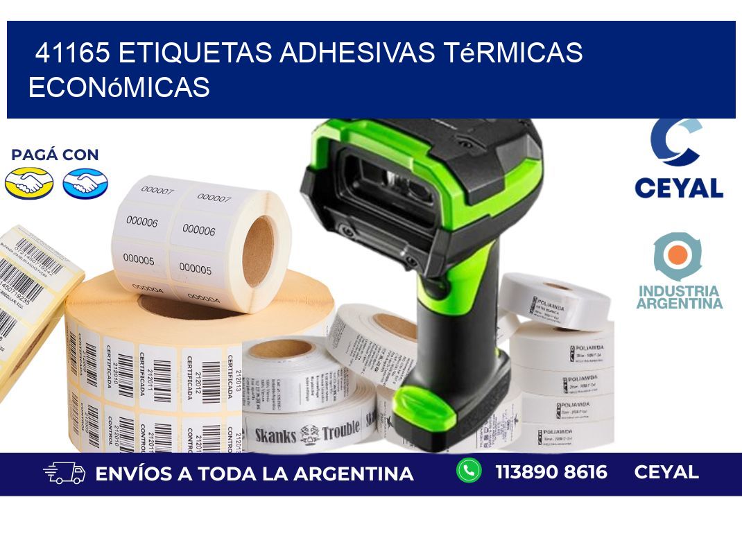 41165 etiquetas adhesivas térmicas económicas