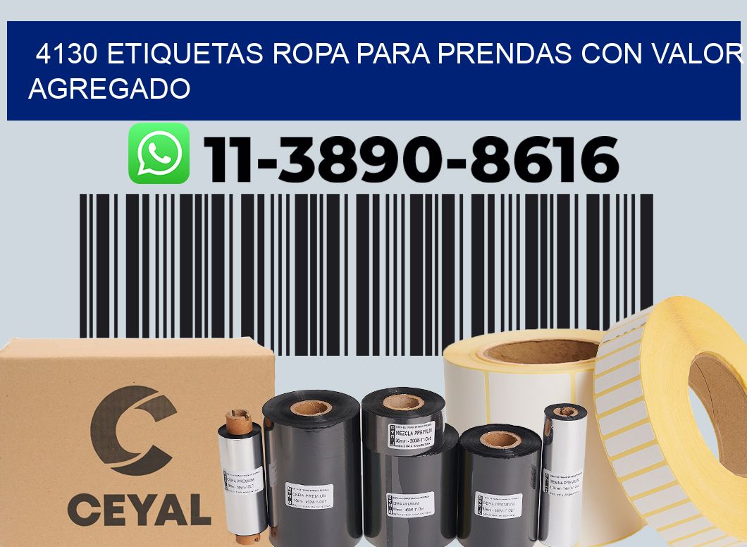 4130 Etiquetas ropa para prendas con valor agregado