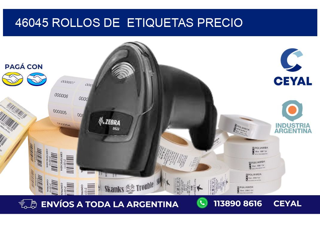 46045 rollos de etiquetas precio