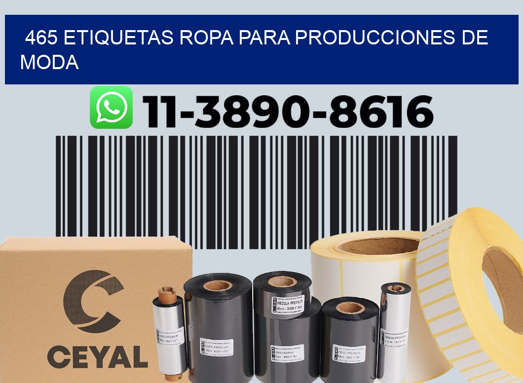 465 Etiquetas ropa para producciones de moda