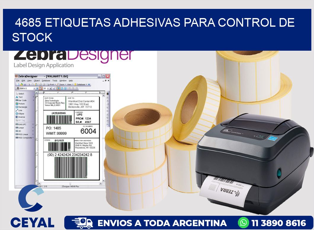 4685 Etiquetas adhesivas para control de stock