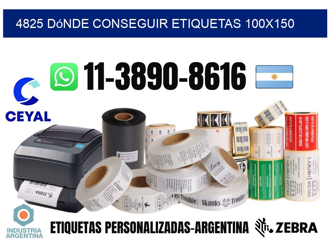 4825 dónde conseguir etiquetas 100x150