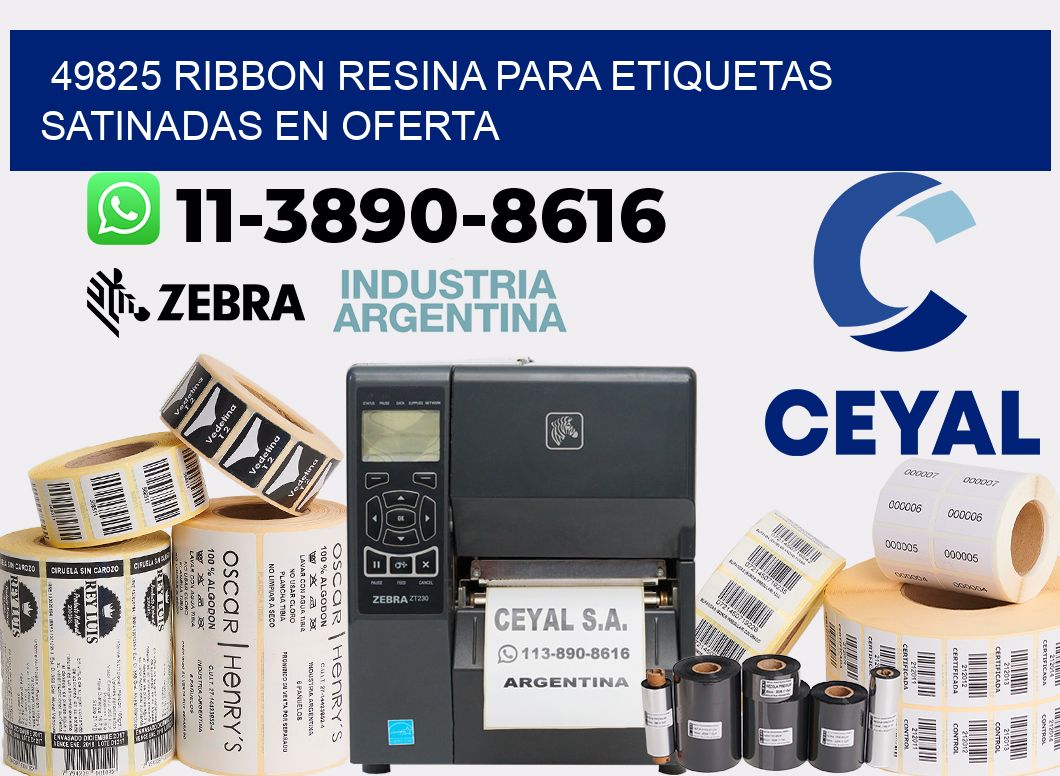 49825 ribbon resina para etiquetas satinadas en oferta