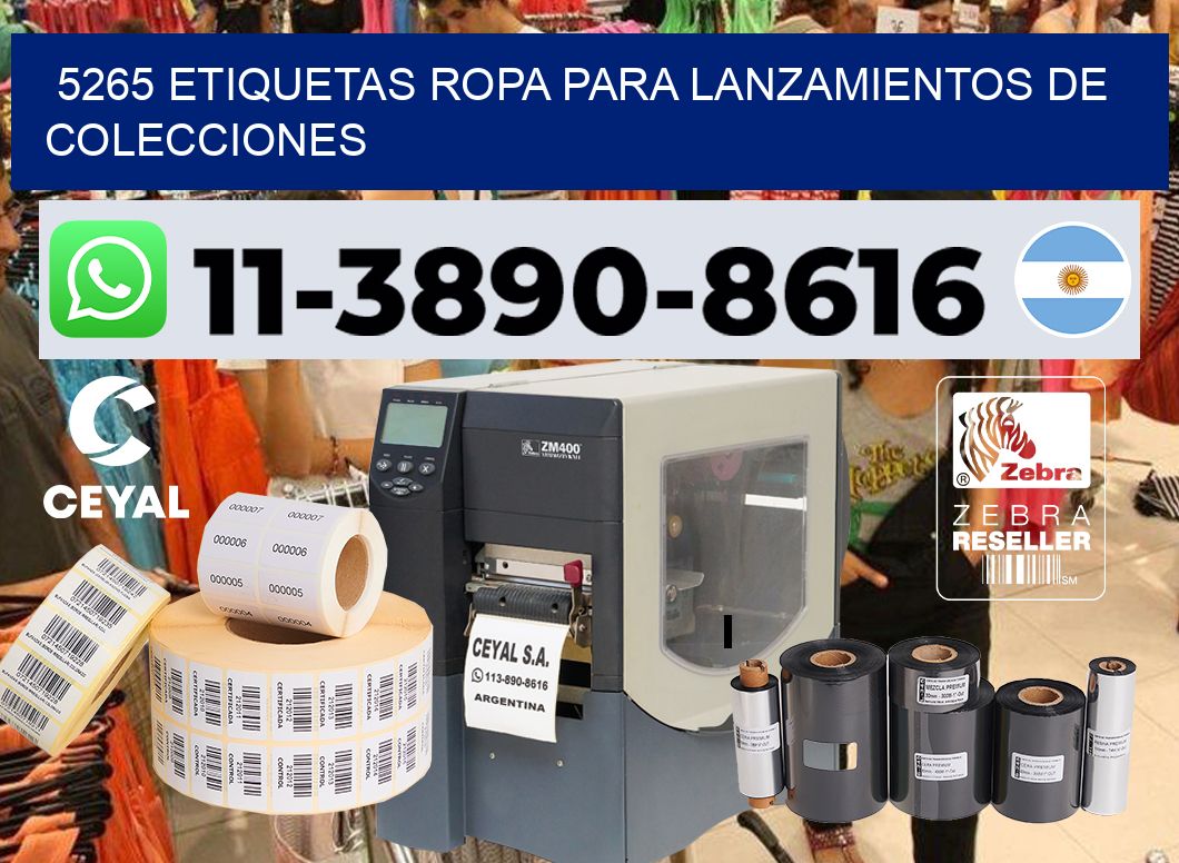 5265 Etiquetas ropa para lanzamientos de colecciones