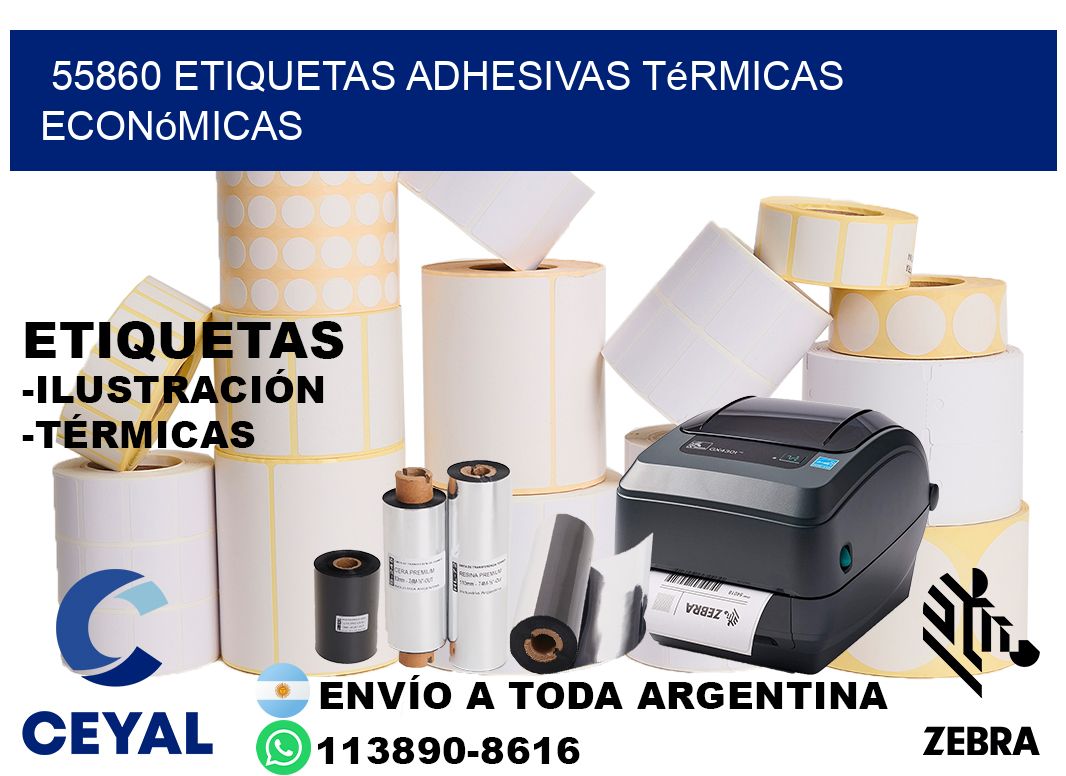 55860 etiquetas adhesivas térmicas económicas