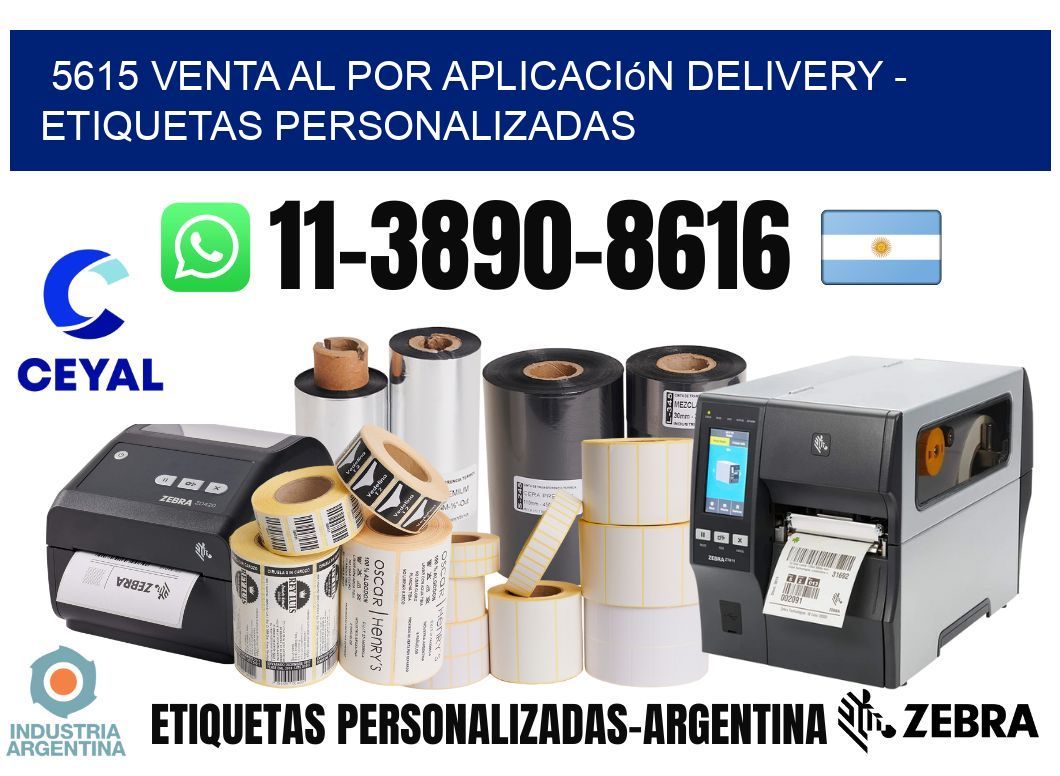 5615 Venta al Por Aplicación delivery - Etiquetas Personalizadas