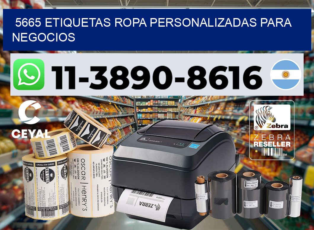 5665 Etiquetas ropa personalizadas para negocios