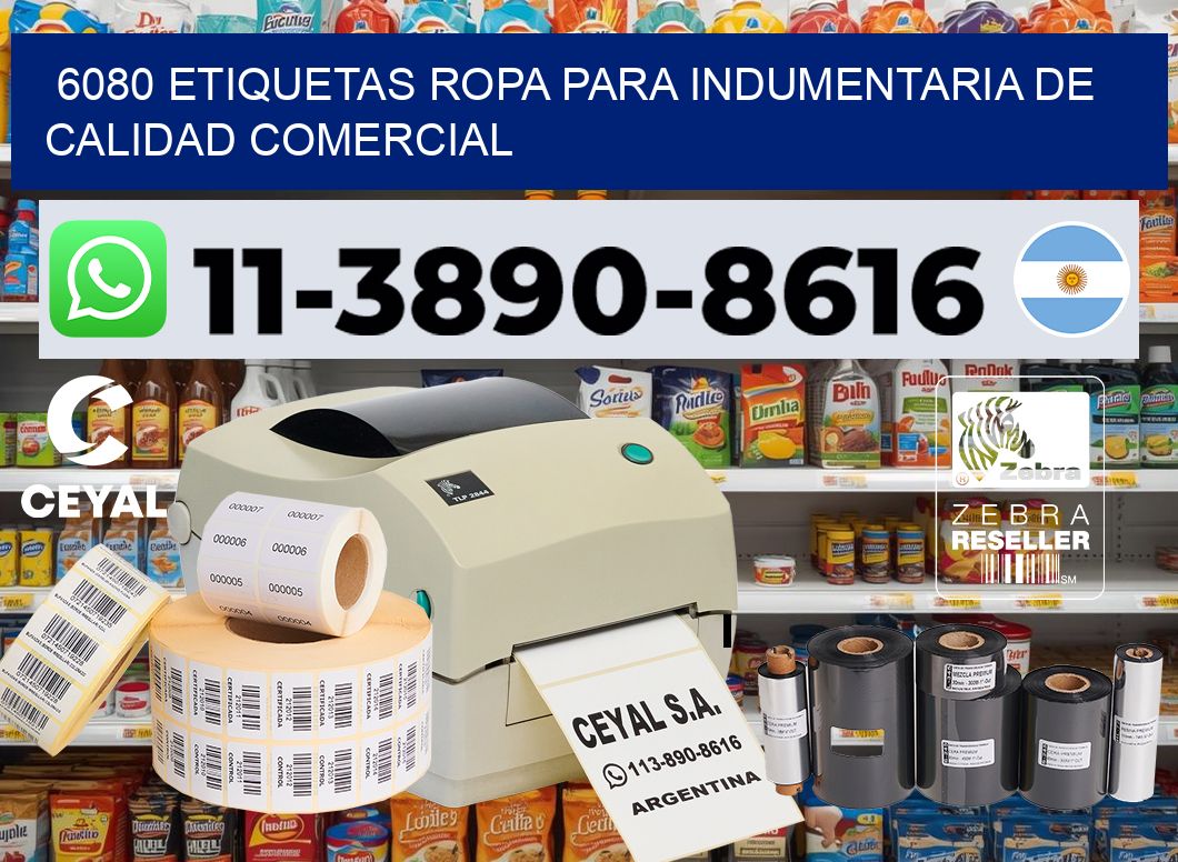 6080 Etiquetas ropa para indumentaria de calidad comercial