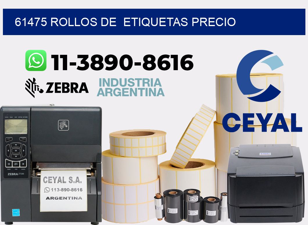 61475 rollos de  etiquetas precio