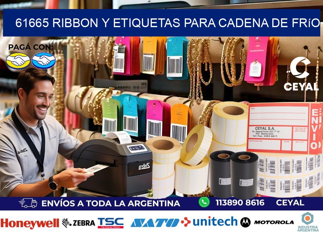 61665 ribbon y etiquetas para cadena de frío