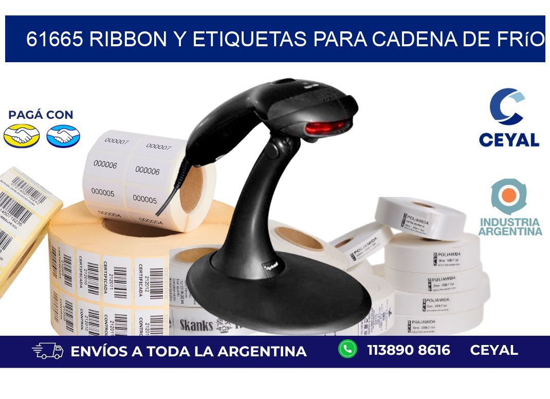 61665 ribbon y etiquetas para cadena de frío