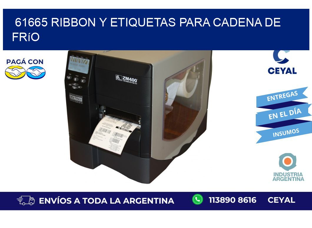 61665 ribbon y etiquetas para cadena de frío