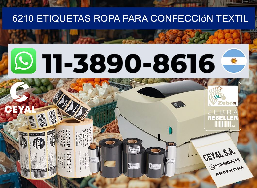 6210 Etiquetas ropa para confección textil