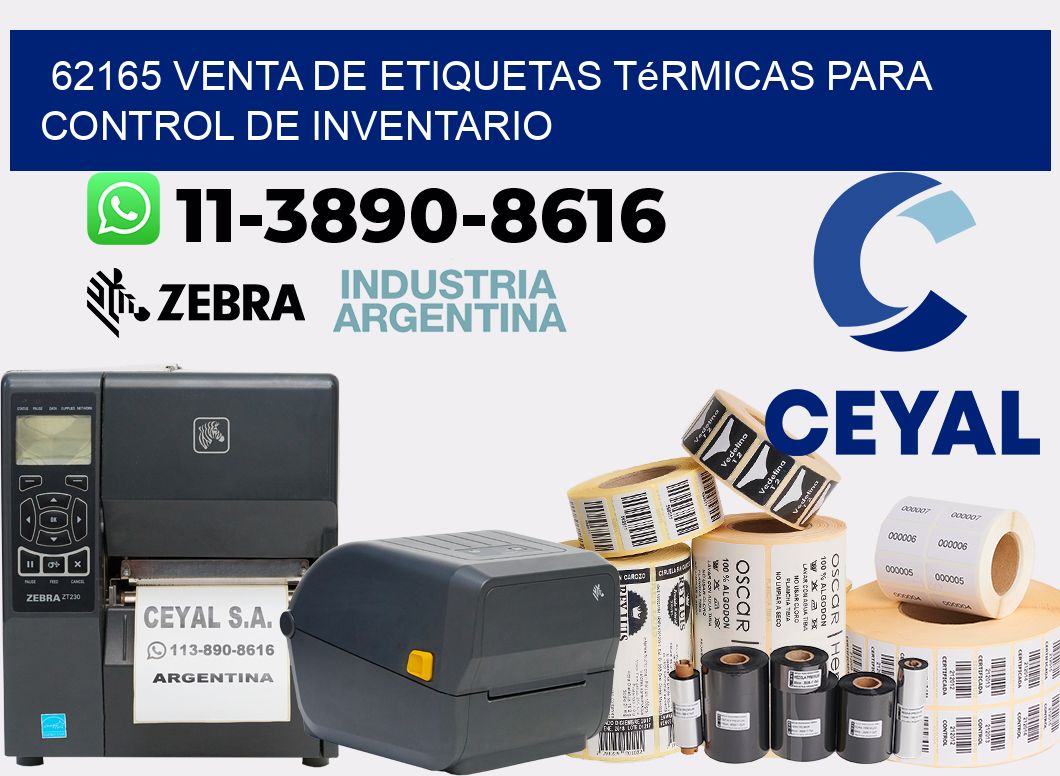62165 venta de etiquetas térmicas para control de inventario
