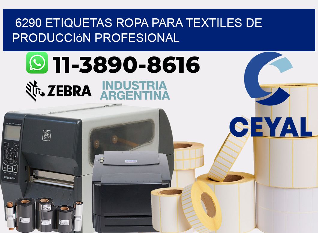 6290 Etiquetas ropa para textiles de producción profesional