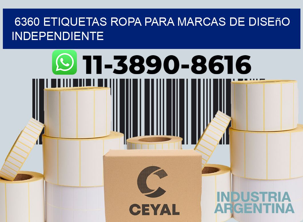 6360 Etiquetas ropa para marcas de diseño independiente