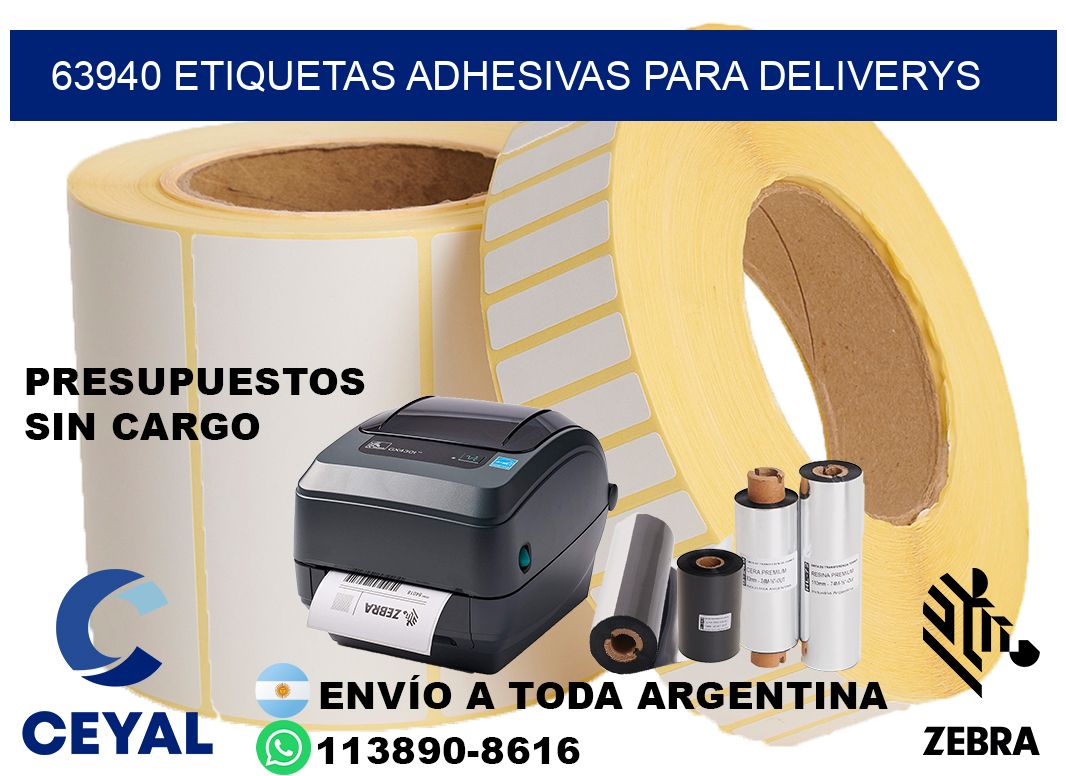 63940 etiquetas adhesivas para deliverys