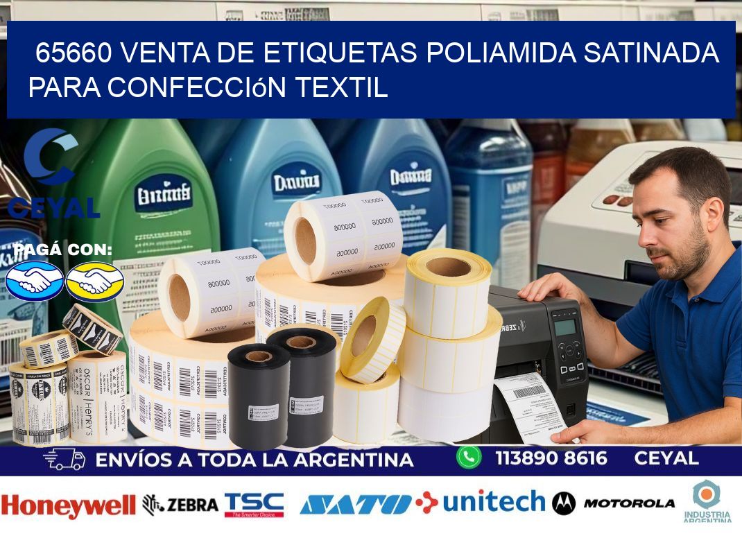 65660 venta de etiquetas poliamida satinada para confección textil