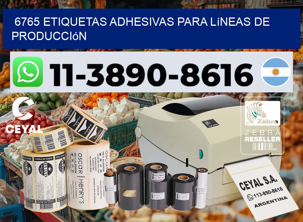 6765 Etiquetas adhesivas para líneas de producción