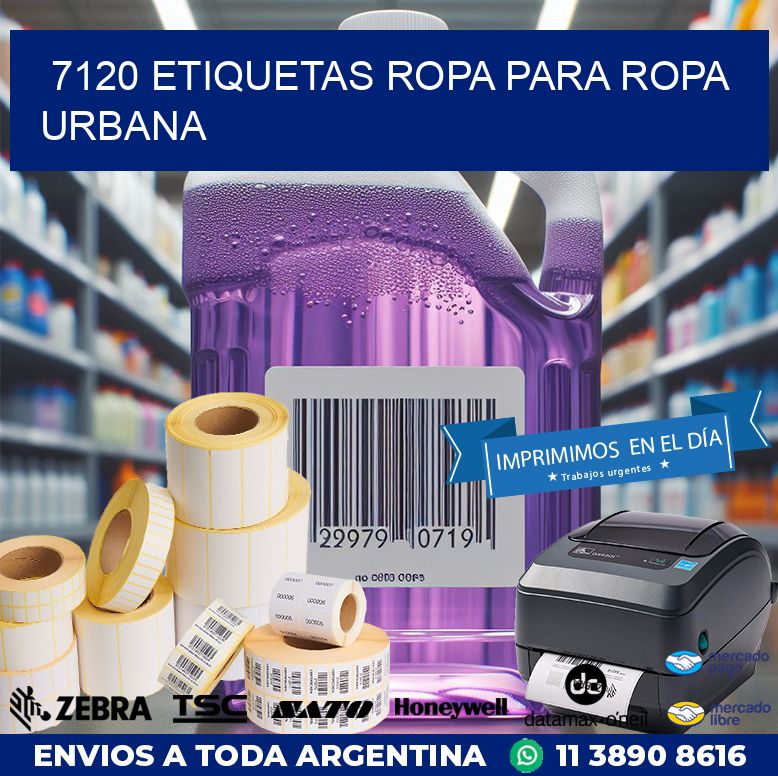 7120 Etiquetas ropa para ropa urbana