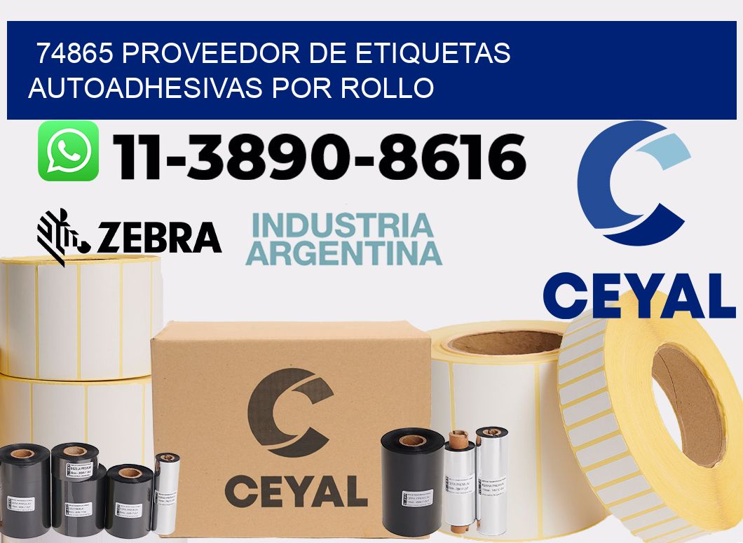 74865 proveedor de etiquetas  autoadhesivas por rollo