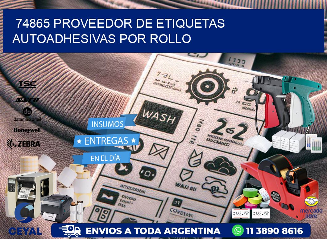 74865 proveedor de etiquetas  autoadhesivas por rollo