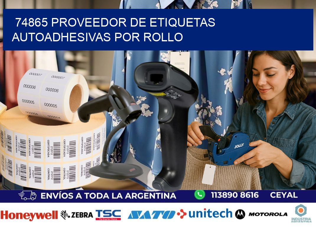 74865 proveedor de etiquetas  autoadhesivas por rollo