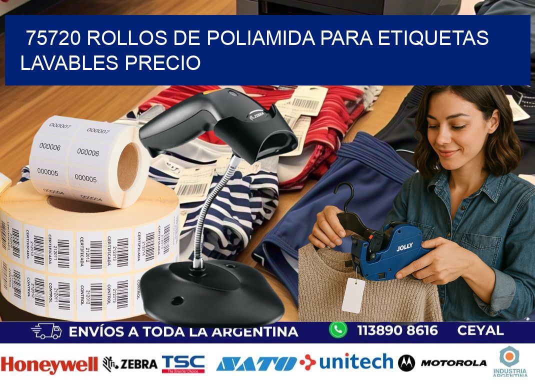 75720 rollos de poliamida para etiquetas lavables precio