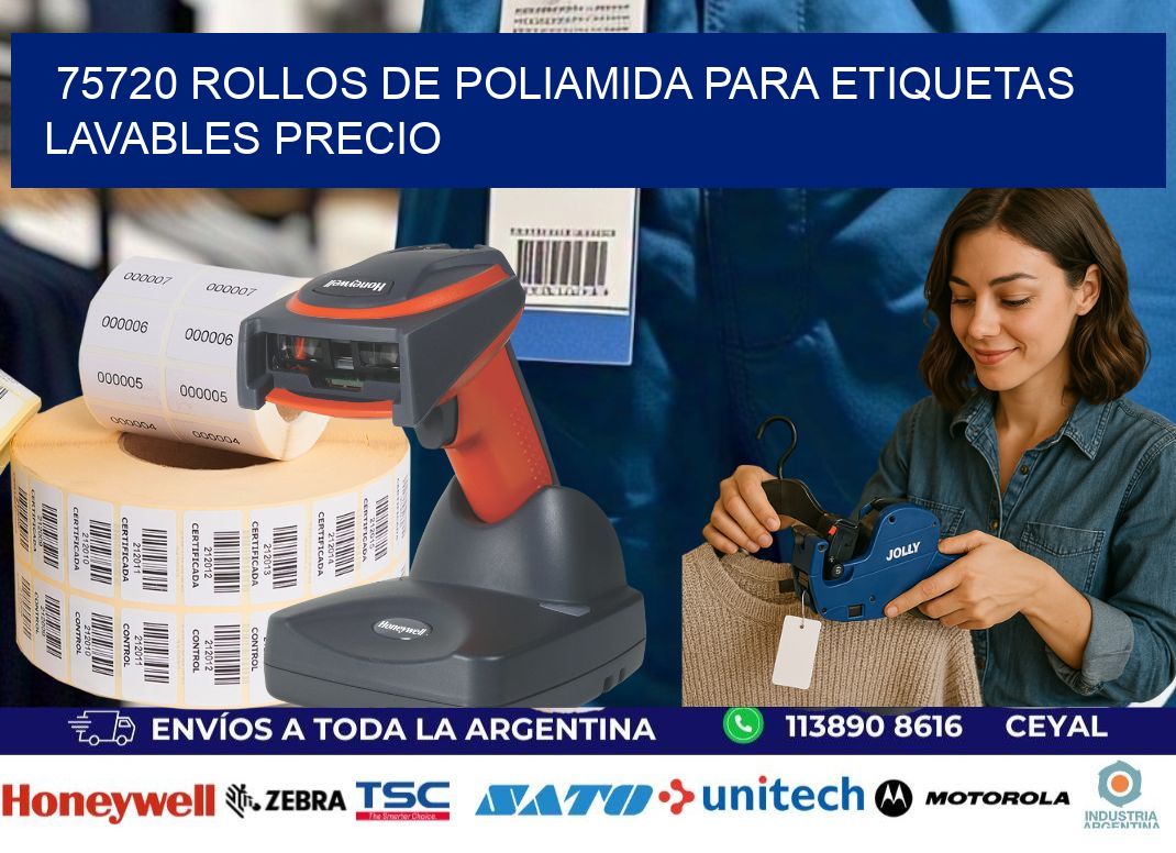 75720 rollos de poliamida para etiquetas lavables precio
