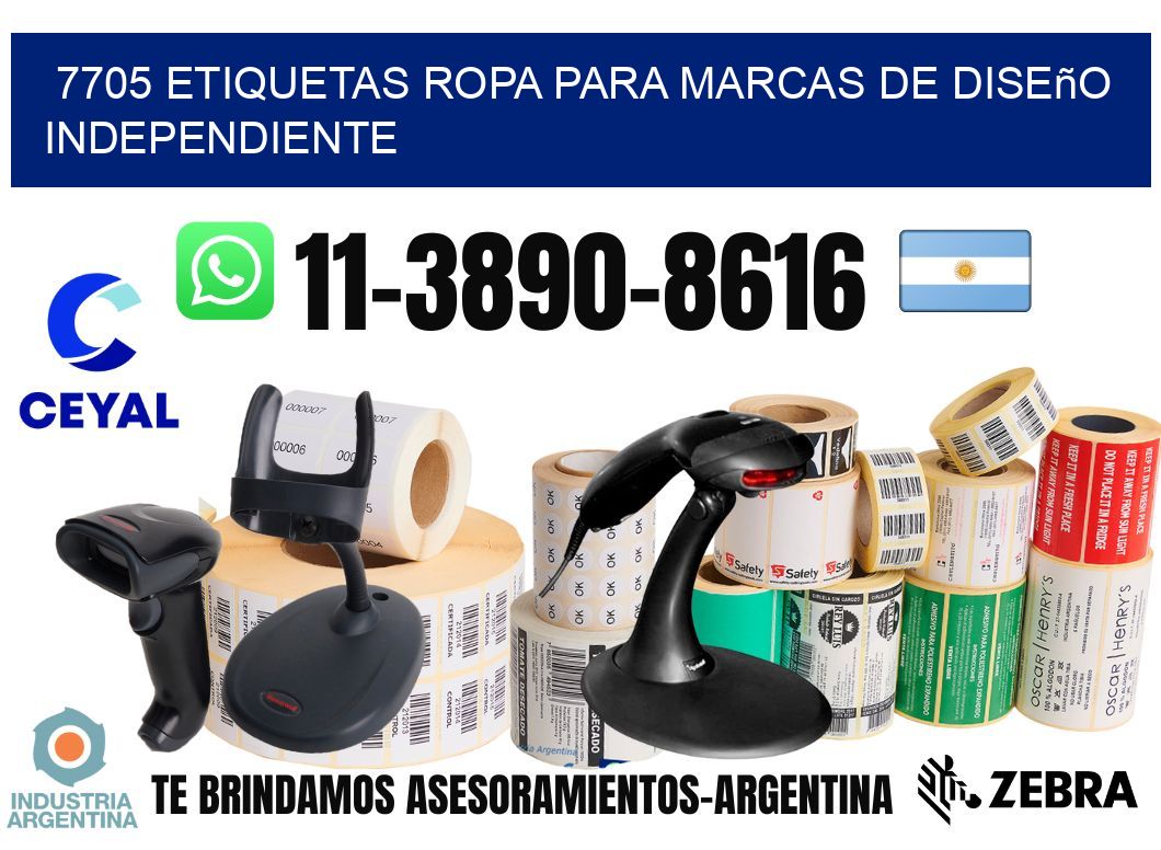7705 Etiquetas ropa para marcas de diseño independiente