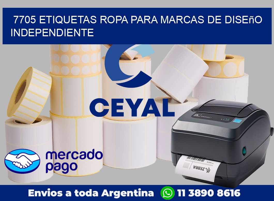 7705 Etiquetas ropa para marcas de diseño independiente