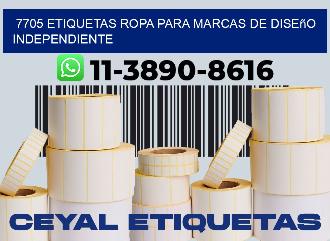 7705 Etiquetas ropa para marcas de diseño independiente