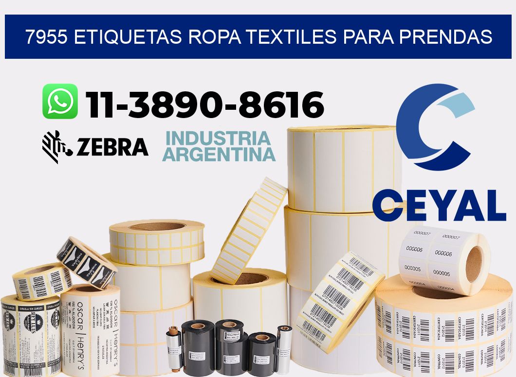 7955 Etiquetas ropa textiles para prendas