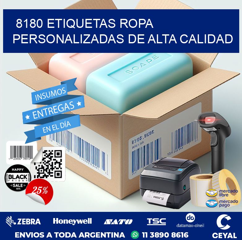 8180 Etiquetas ropa personalizadas de alta calidad