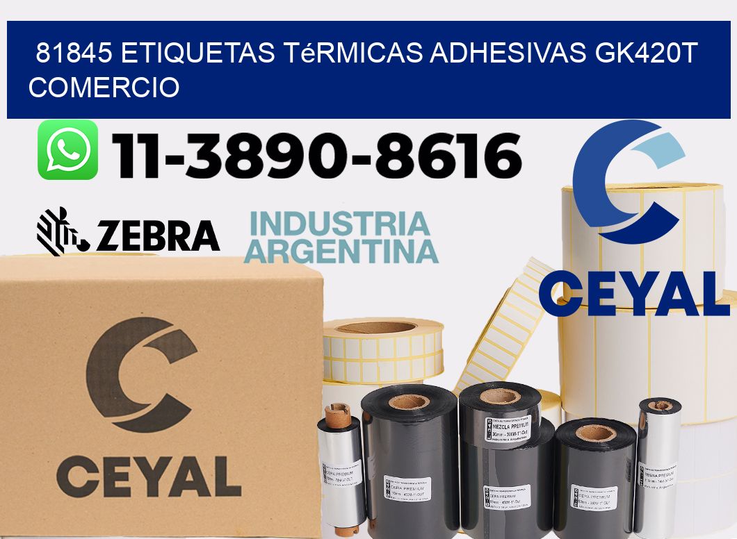 81845 etiquetas térmicas adhesivas gk420t comercio