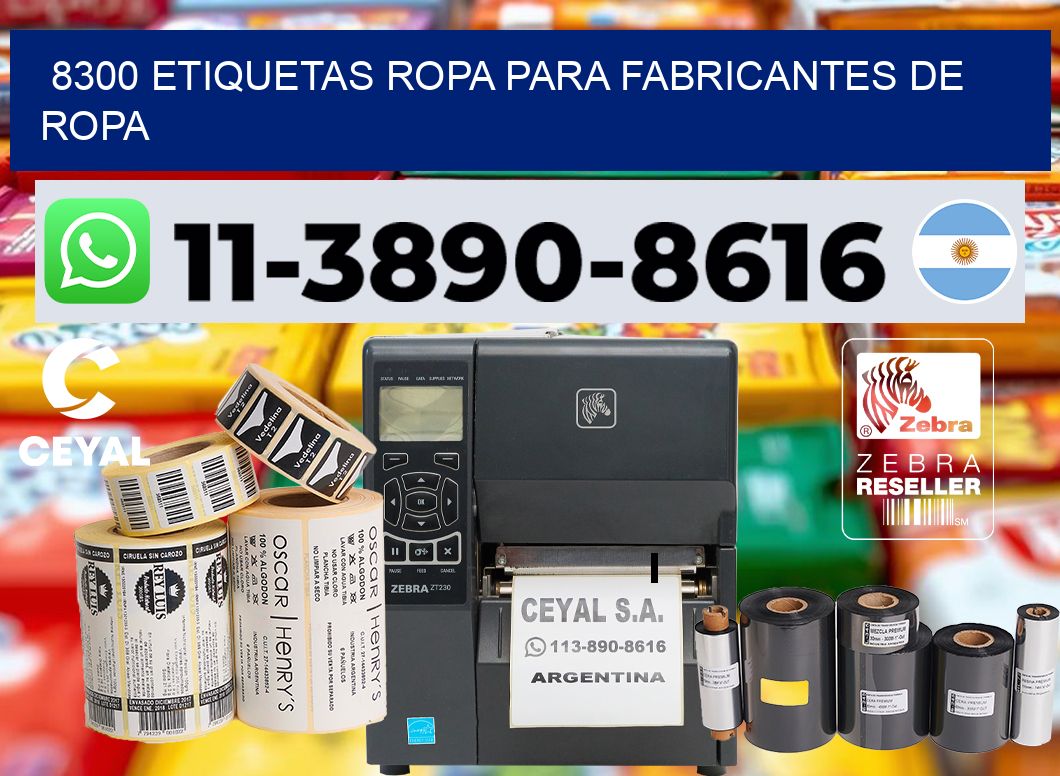 8300 Etiquetas ropa para fabricantes de ropa