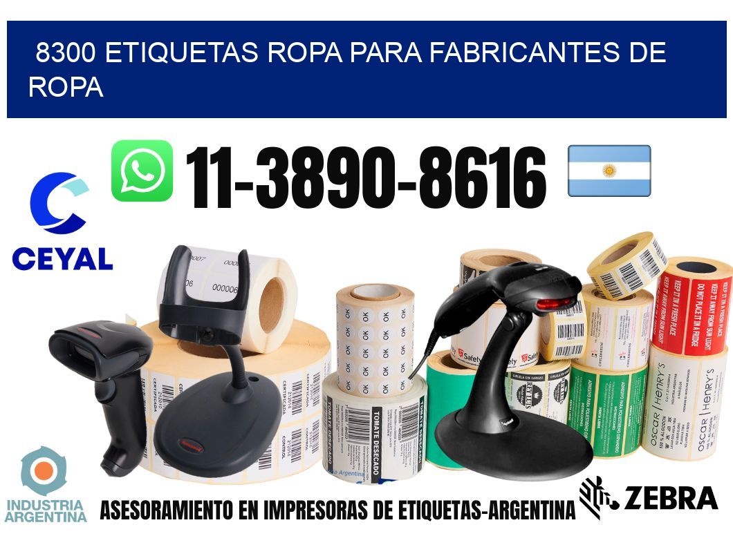 8300 Etiquetas ropa para fabricantes de ropa