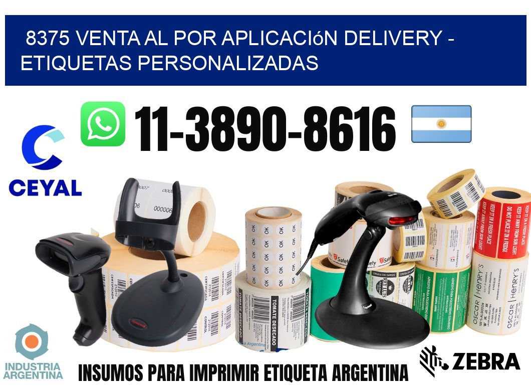 8375 Venta al Por Aplicación delivery - Etiquetas Personalizadas