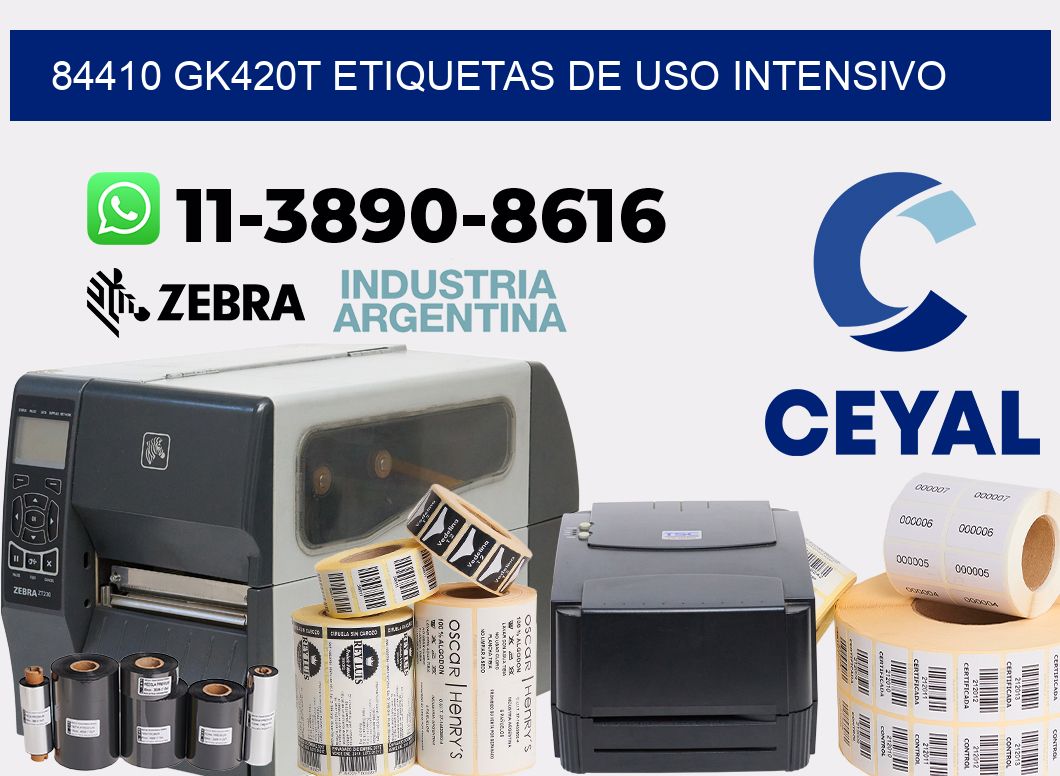 84410 gk420t etiquetas de uso intensivo