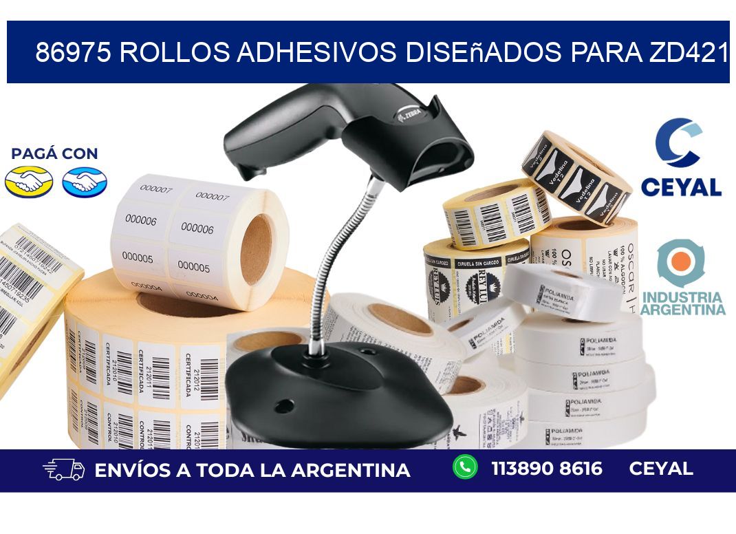 86975 rollos adhesivos diseñados para zd421