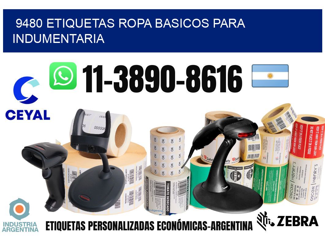 9480 Etiquetas ropa basicos para indumentaria