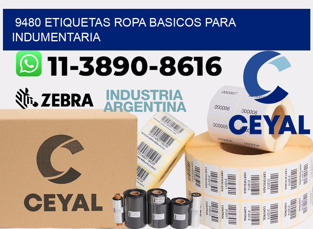 9480 Etiquetas ropa basicos para indumentaria